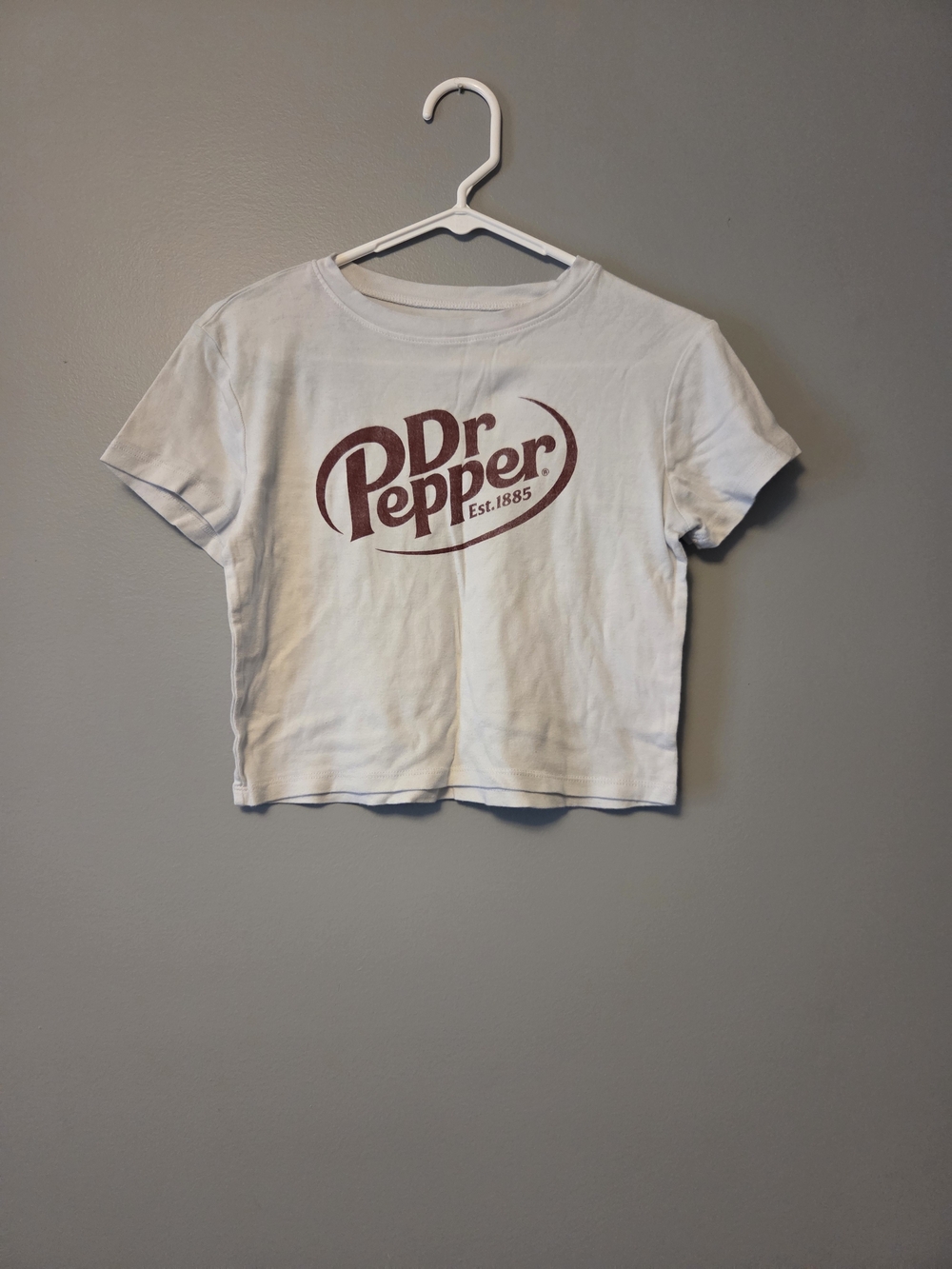 Dr Pepper White Logo Crop Tee